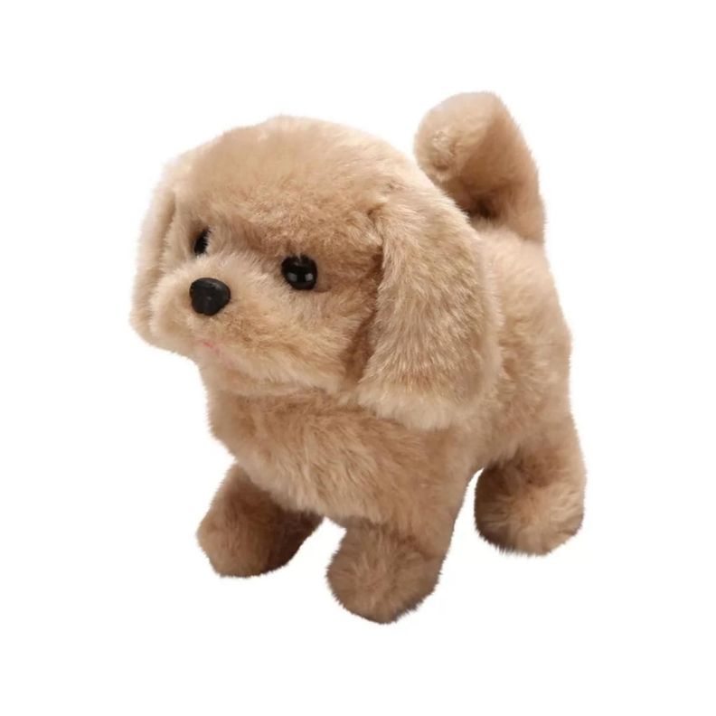 Juguete Peluche Perro Cachorro Interactivo Cafe Claro Infantil-0