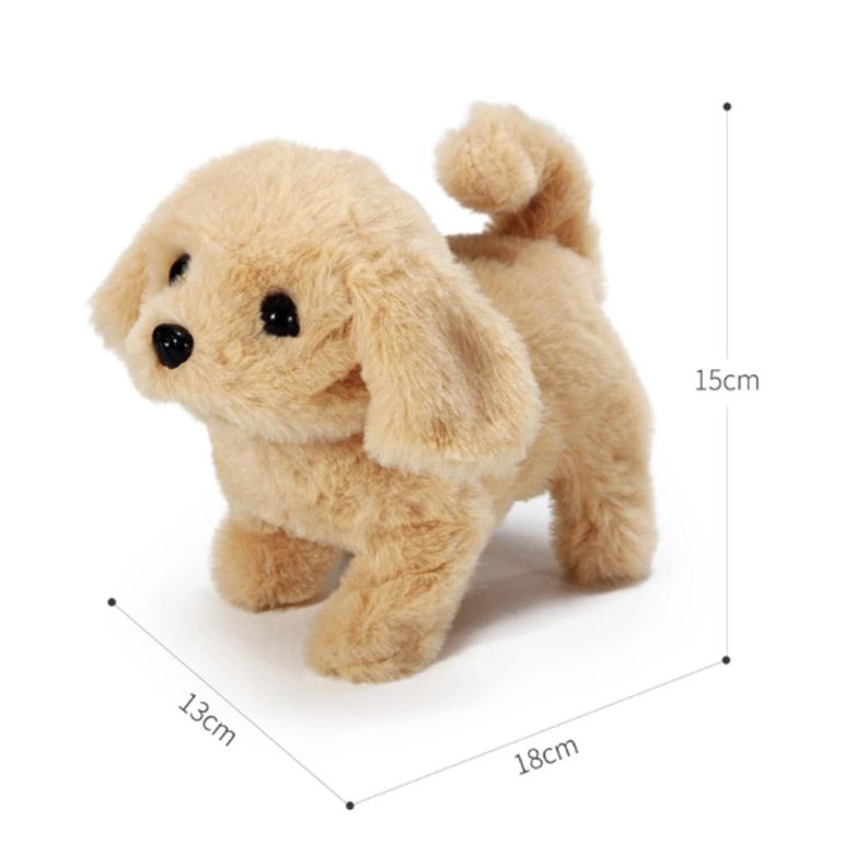 Juguete Peluche Perro Cachorro Interactivo Cafe Claro Infantil-2