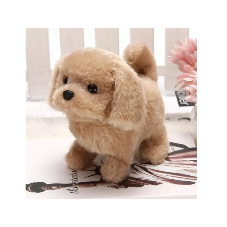 Juguete Peluche Perro Cachorro Interactivo Cafe Claro Infantil-3
