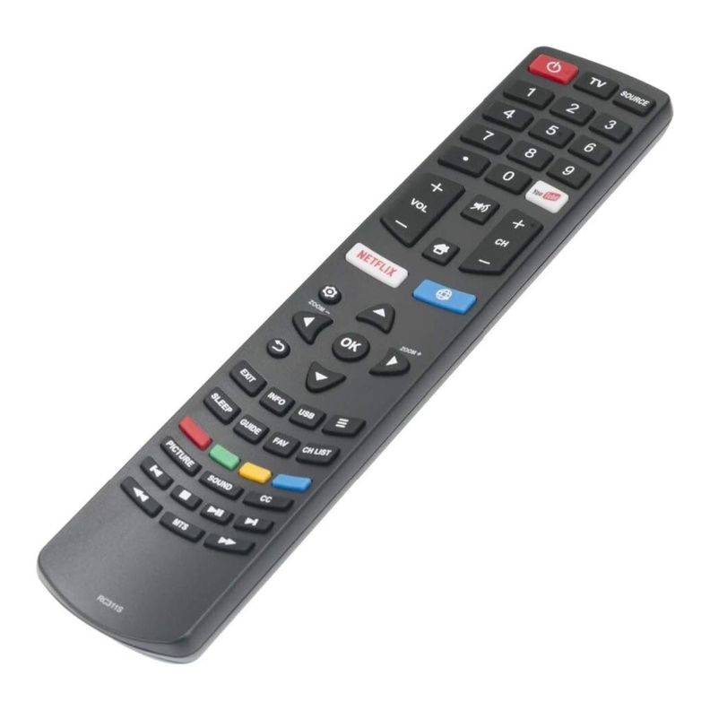 Control Remoto Universal Para Tv TCL Daewoo Philco JVC  Negro