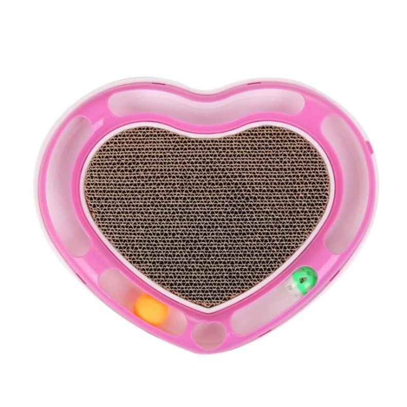 Juguete Interactivo Placa De Agarre Para Gatos Forma Corazon-0