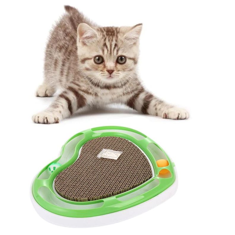 Juguete Interactivo Placa De Agarre Para Gatos Forma Corazon-1