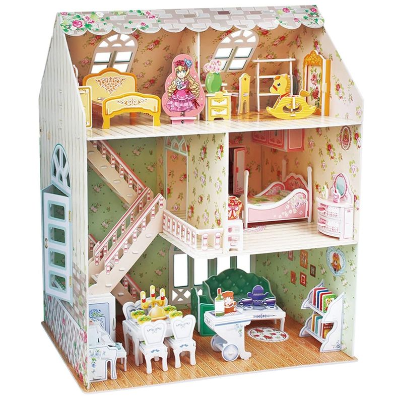 Juguete Casa De Munecas Armable Puzzle 3D 160 Piezas