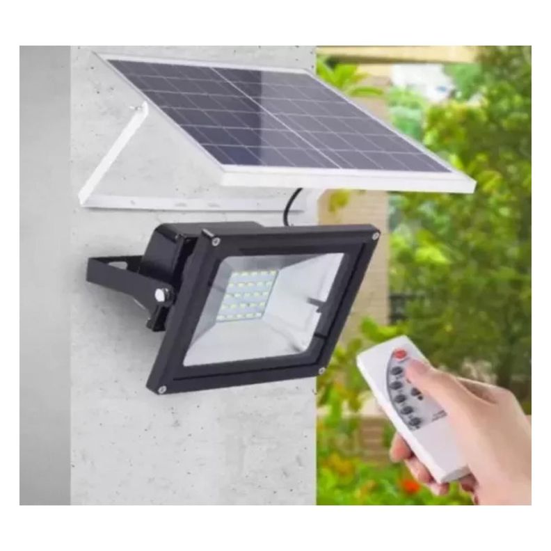Foco LED Con Panel Solar 100W Montable Ajustable-2