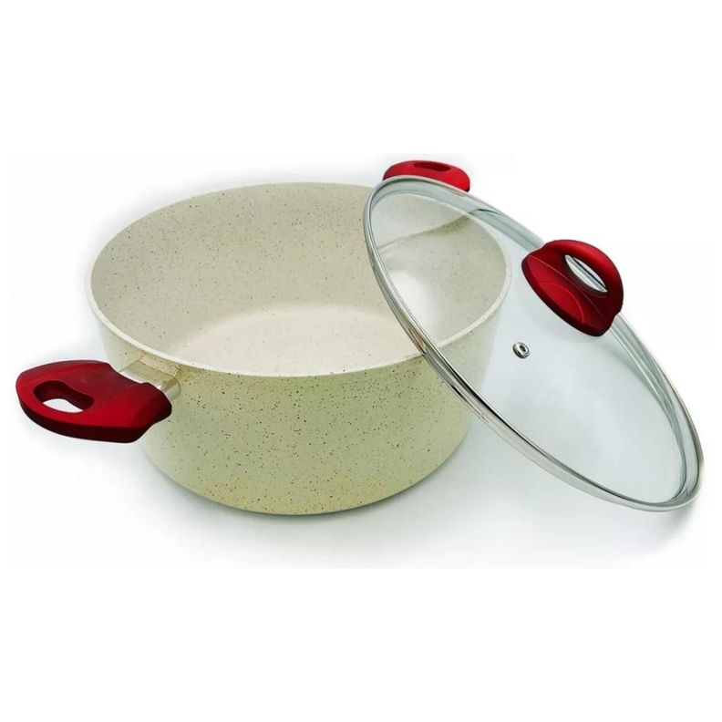 Olla Cacerola Marmoleada 20cm 3100ml Antiadherente-1