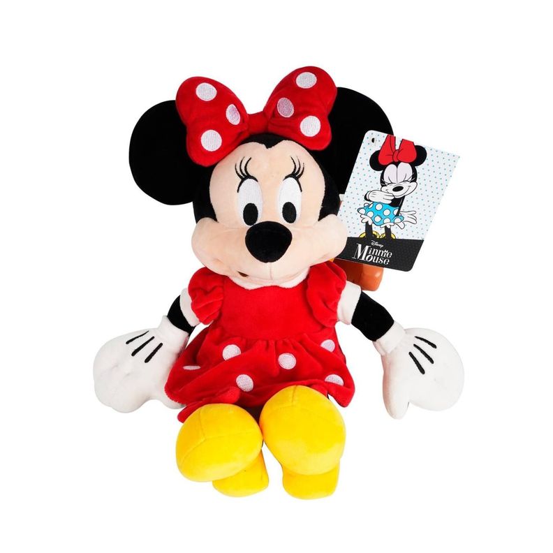 Juguete Peluche Minnie Mouse 30Cm Vestido Rojo Infantil-2
