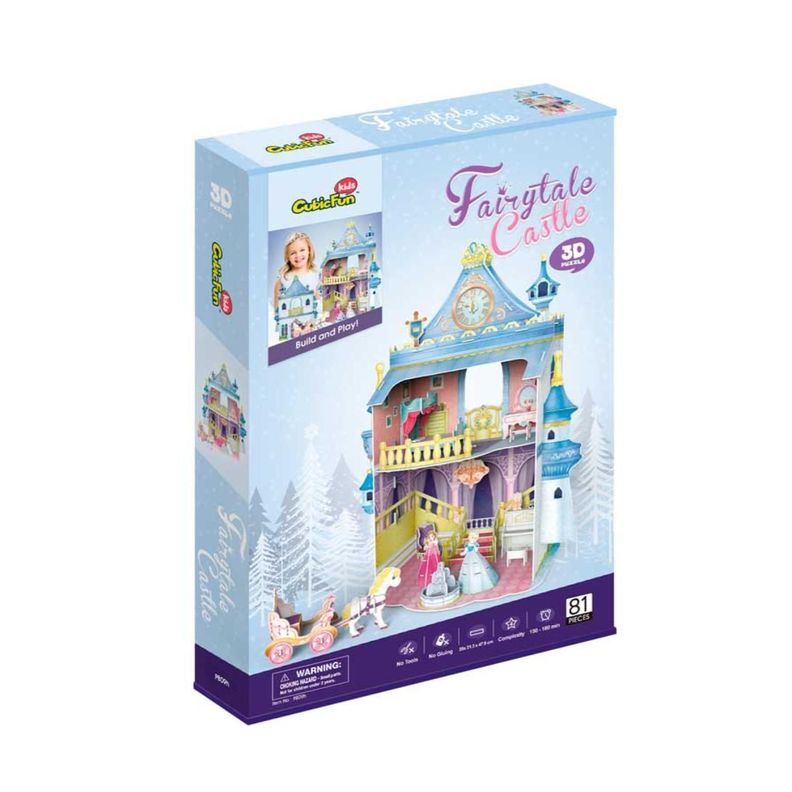 Juguete Castillo Armable Cuento De Hadas 3D Con Accesorios