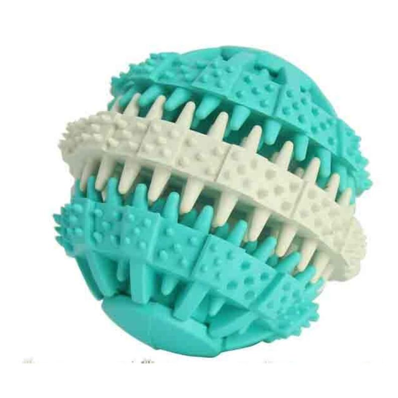 Juguete Para Morder Bola Limpia Dientes Para Mascotas Turquesa