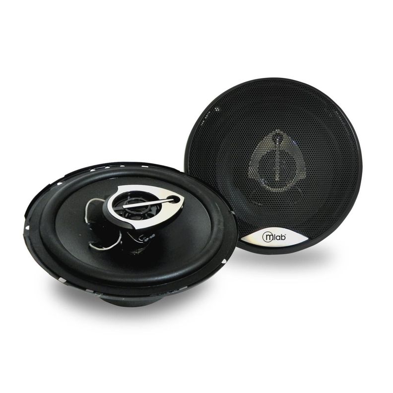 Pack 2 Parlantes 6.5" 16cm Para Automovil Negro 8987