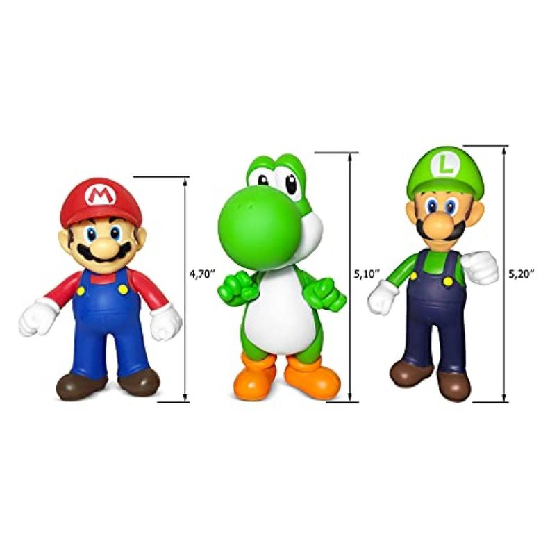 Juguete Pack 4 Figuras De Accion Mario Bros Infantil-2
