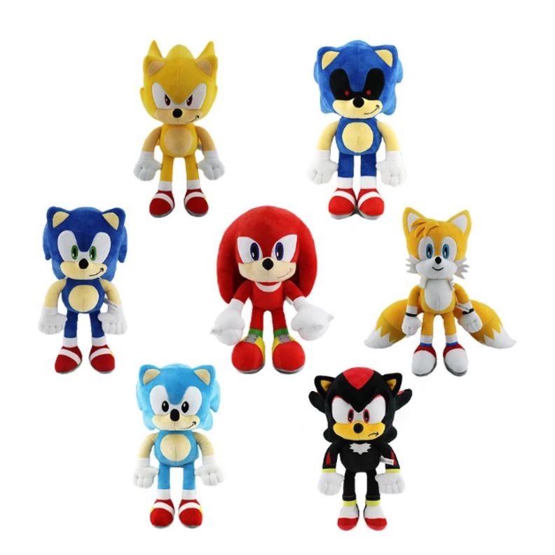 Juguete Pack 6 Peluches De Sonic Y Sus Amigos 30cm Infantil-2