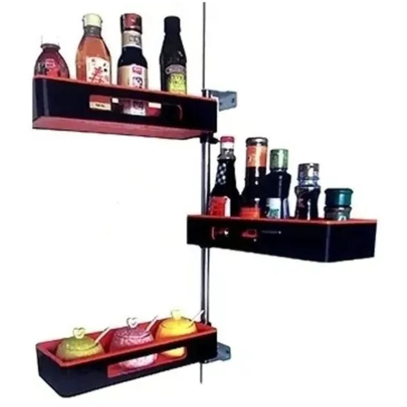 Estante Giratorio De Esquina 3 Niveles Para Cocina O Baño-0