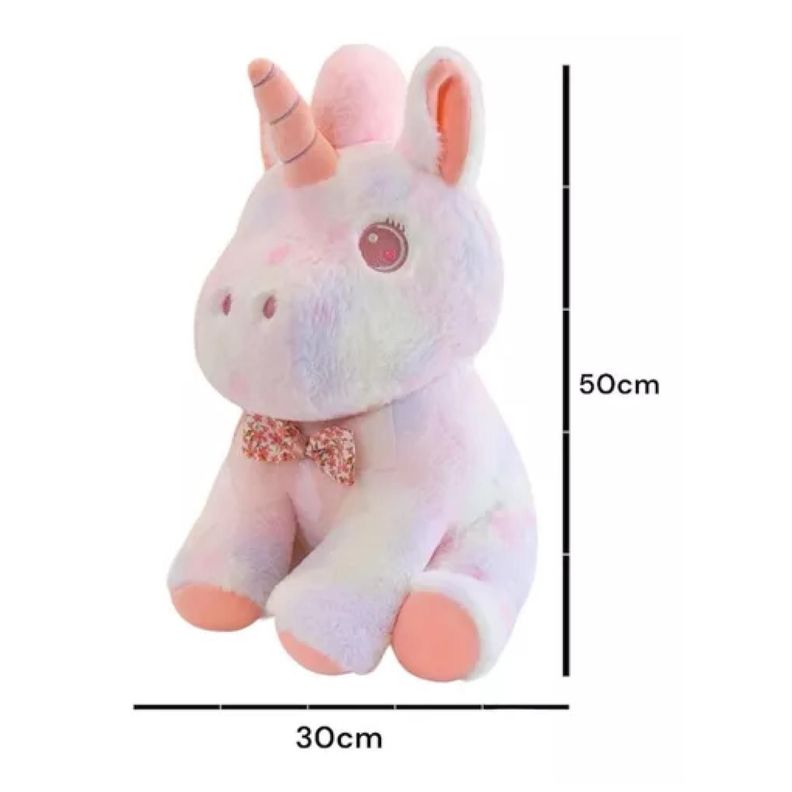 Juguete De Peluche Unicornio Pony Rosado 35cm Infantil-1