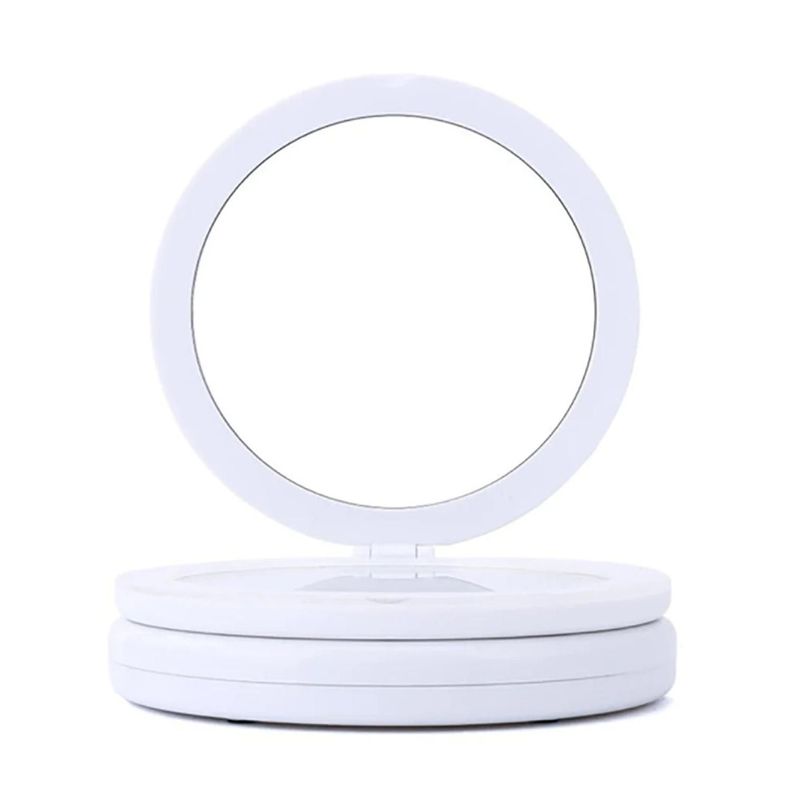 Espejo De Maquillaje Plegable LED USB Con Aumento 35x17x16cm-0
