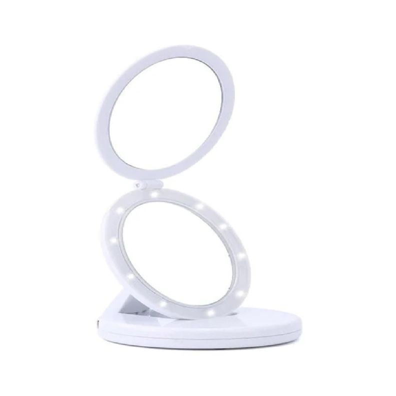 Espejo De Maquillaje Plegable LED USB Con Aumento 35x17x16cm-1