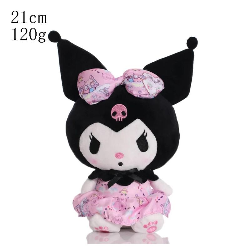 Juguete Pack 6 Peluches Llaveros Kuromi 13cm Infantiles-2