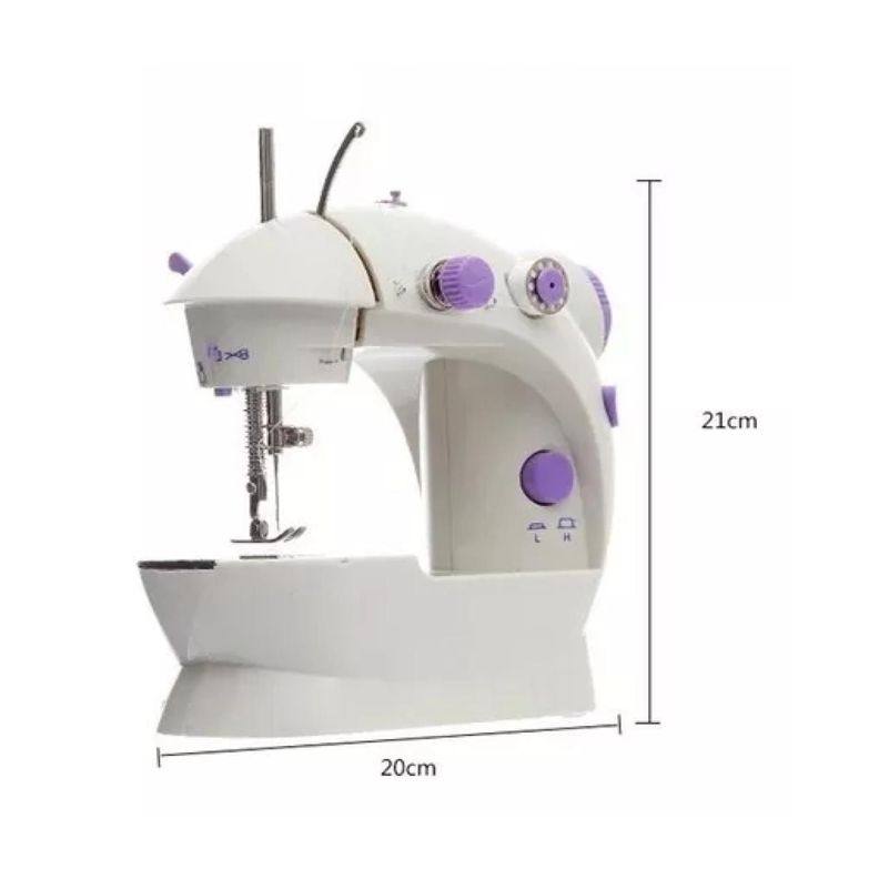 Maquina De Coser Portatil Compacta Blanco Morado-1