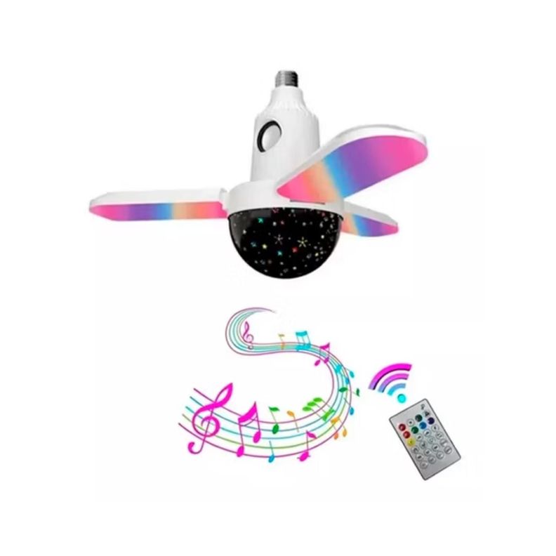 Ampolleta RGB 3 Aspas Parlante Bluetooth Esfera Musical-2