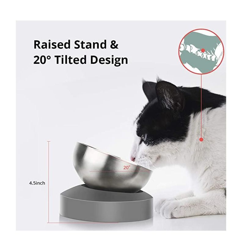 Pack 2 Platos Comederos Bowl Alimento De Perros Gatos Mascotas-1