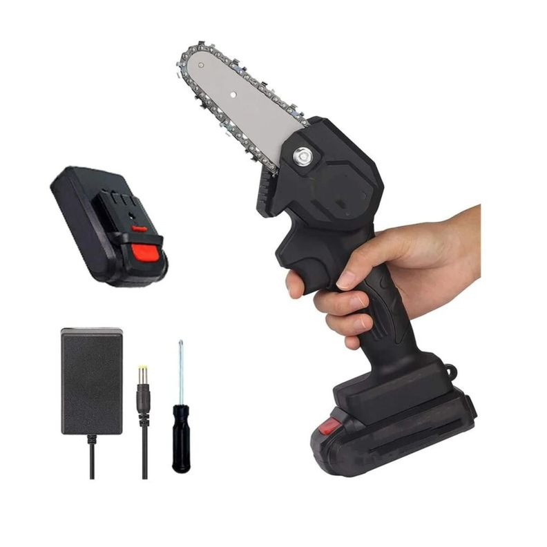 Mini Motosierra Electrica Recargable Corte Y Poda-0