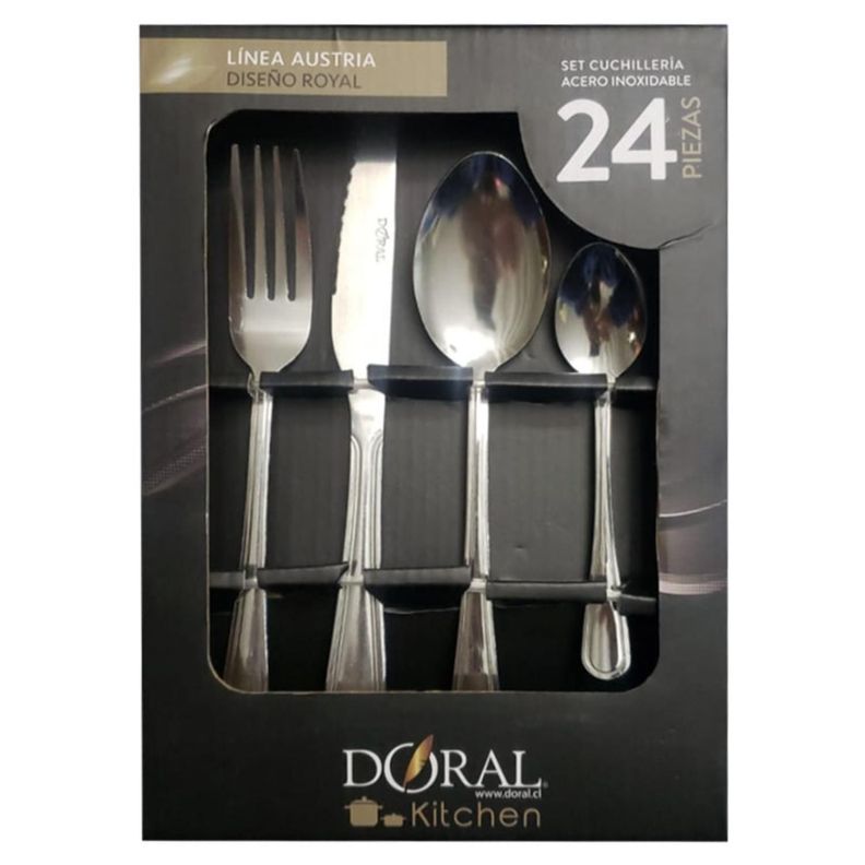 Set De Cuchilleria Elegante 30 Piezas Clasicas Munich Gris