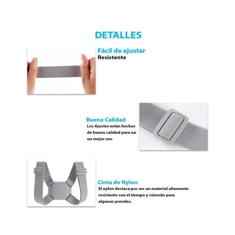 Corrector De Postura Ajustable Electrico USB Clavicula Columna -1
