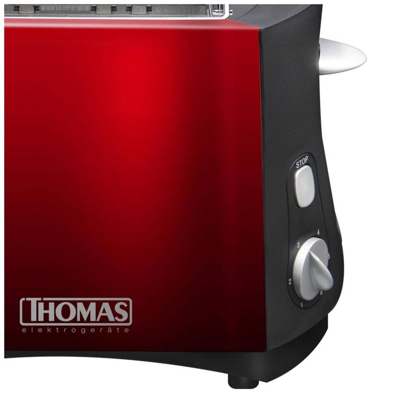 Tostador De Pan Electrico 6N 800W Rojo Th-120r Thomas-1