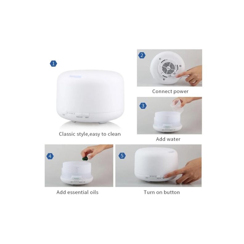Humidificador 500ml Difusor Puurificador Aromaterapia-2