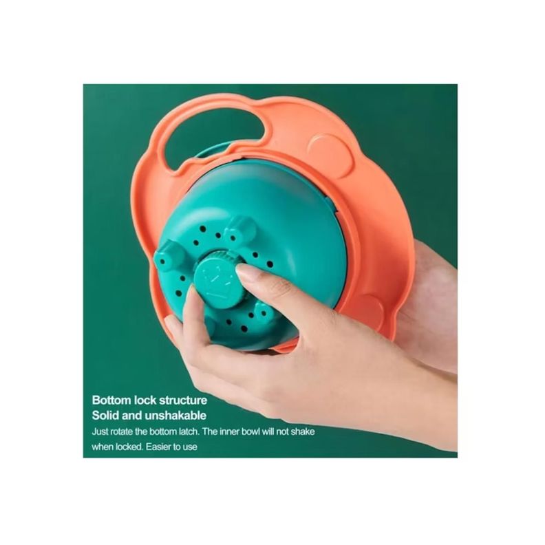 Plato Antiderrame Gira 360° Multicolor Para Bebes-3