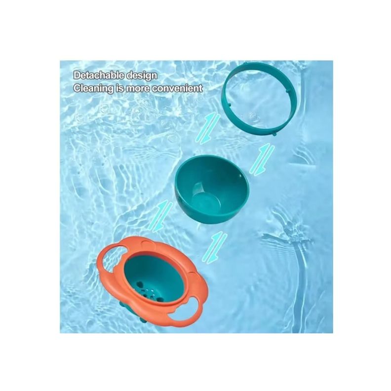 Plato Antiderrame Gira 360° Multicolor Para Bebes-4
