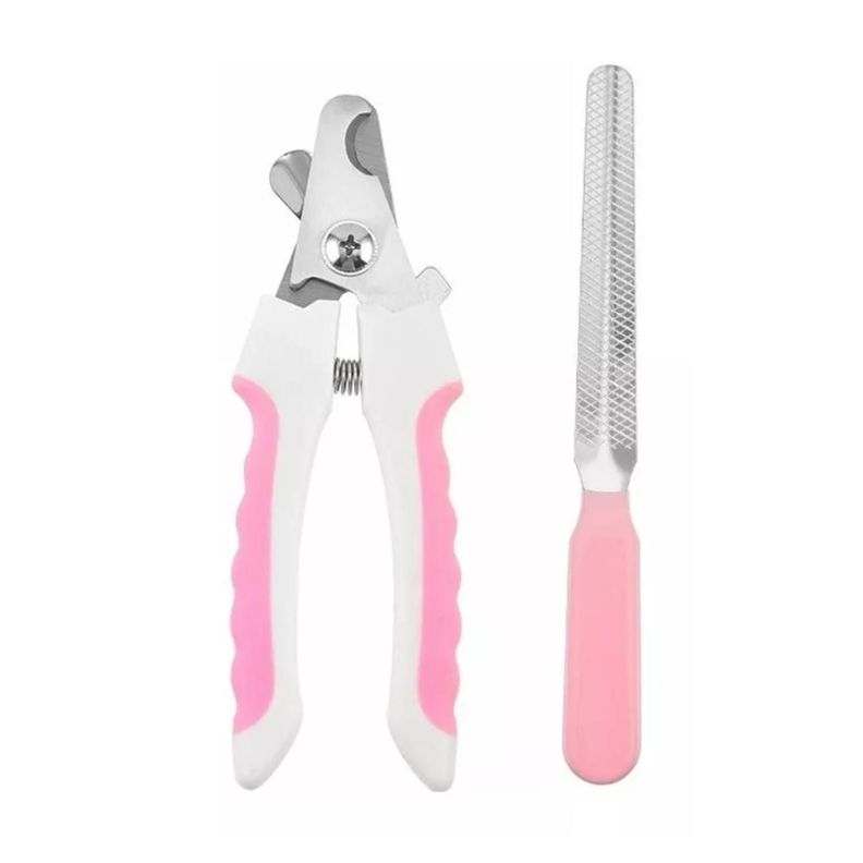 Kit Cortaunas Y Limas Para Perros Y Gatos Mascotas Rosado