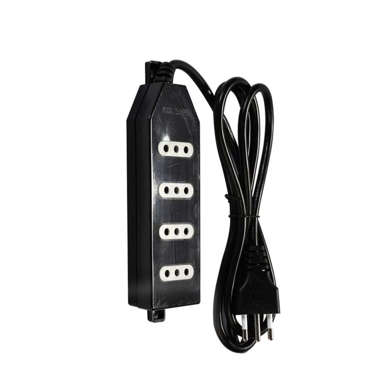 Zapatilla Alargador 1.5mt 4 Entradas Negro-0