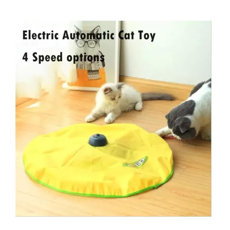 Juguete Interactivo Giratorio Electronico Para Gatos Mascotas-1
