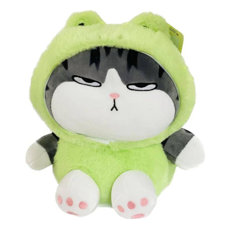 Juguete Peluche Gato Emperador Disfraz Rana Kawaii 40cm Infantil-0