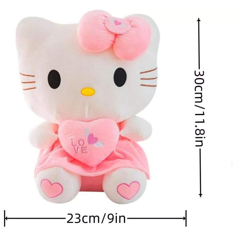 Juguete Peluche Hello Kitty Con Corazon 20cm Rosado Infantil-1