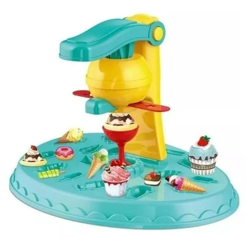 Juguete Set Maquina De Helados Con Plasticina 21 Piezas Infnatil-0