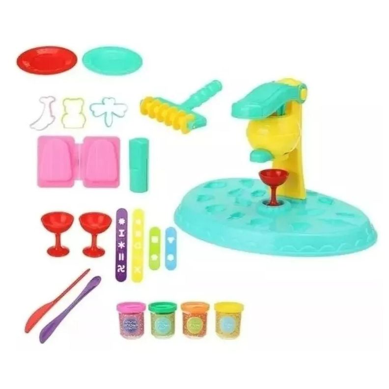 Juguete Set Maquina De Helados Con Plasticina 21 Piezas Infnatil-1