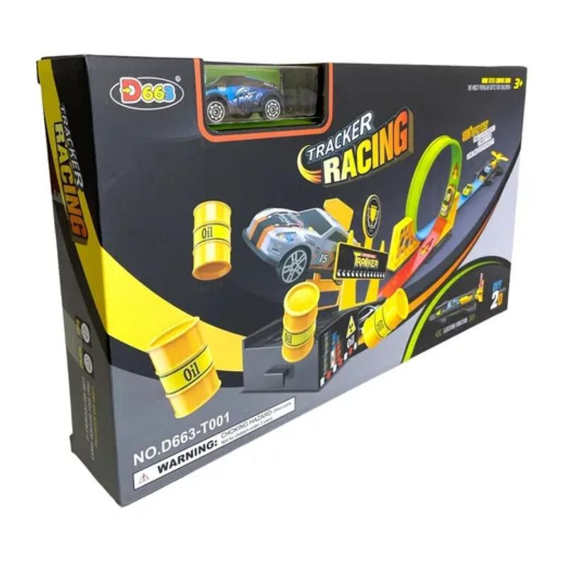 Juguete Pista De Carreras Con Obstaculos 1 Auto Infantil