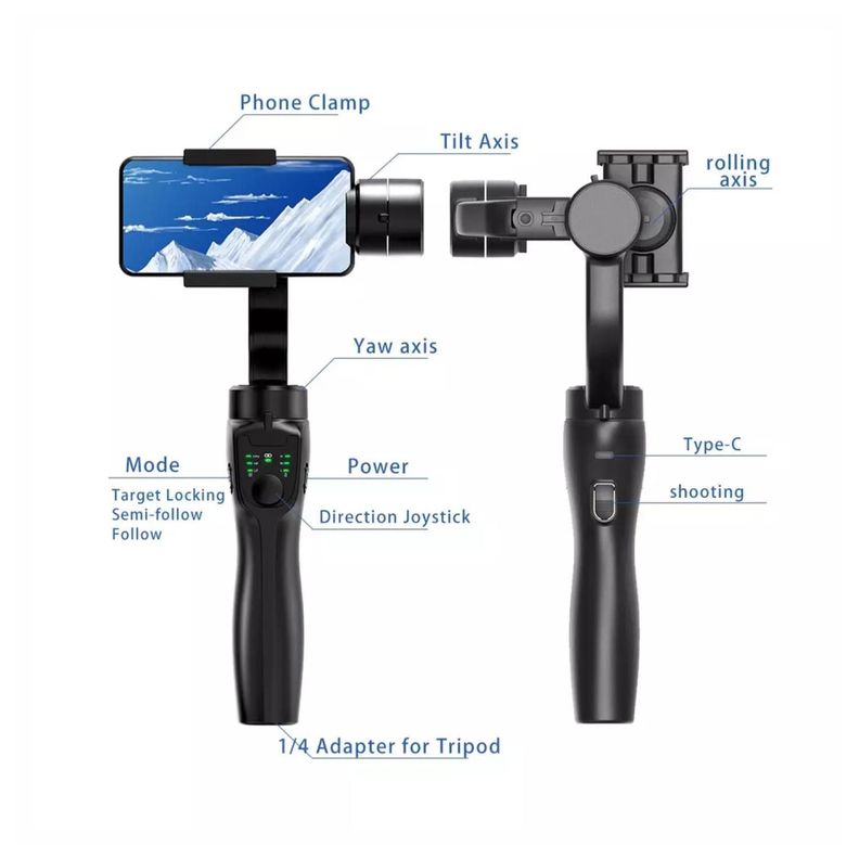 Gimbal Estabilizador Selfie Stick Bluetooth Para Celular-2