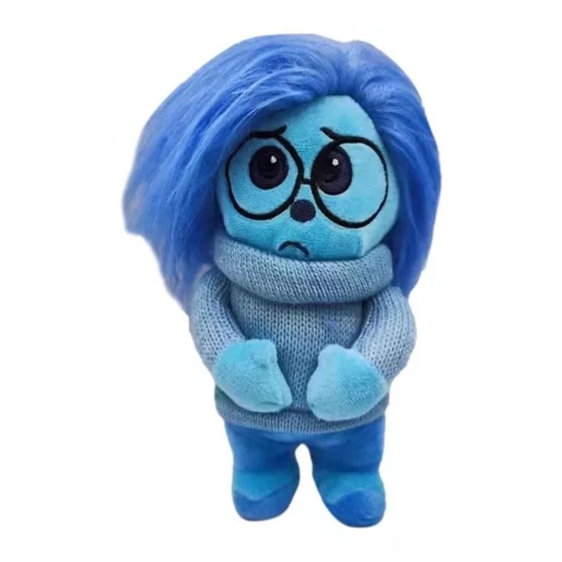 Juguete Peluche Tristeza 30cm Azul Felpa Infantil-0