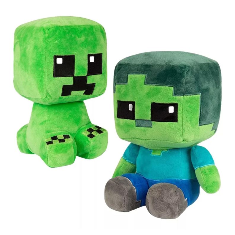 Juguete Pack 4 Peluches Minecraft 25cm Infantil-2