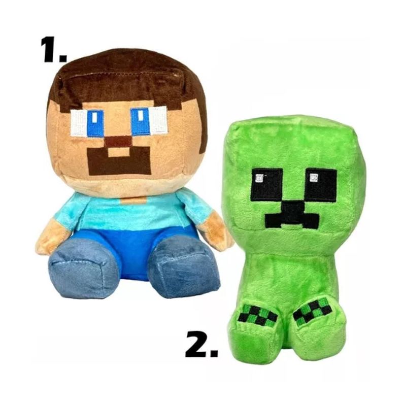 Juguete Pack 4 Peluches Minecraft 25cm Infantil-3