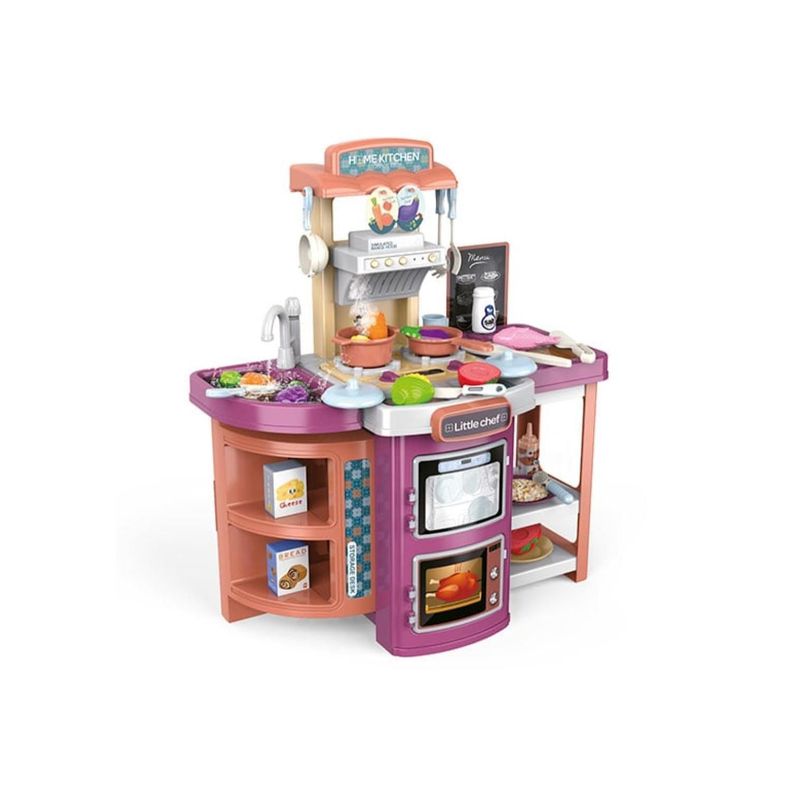 Juguete Set Maleta Cocina 49 Piezas 2 En 1 Infantil Rosa-1