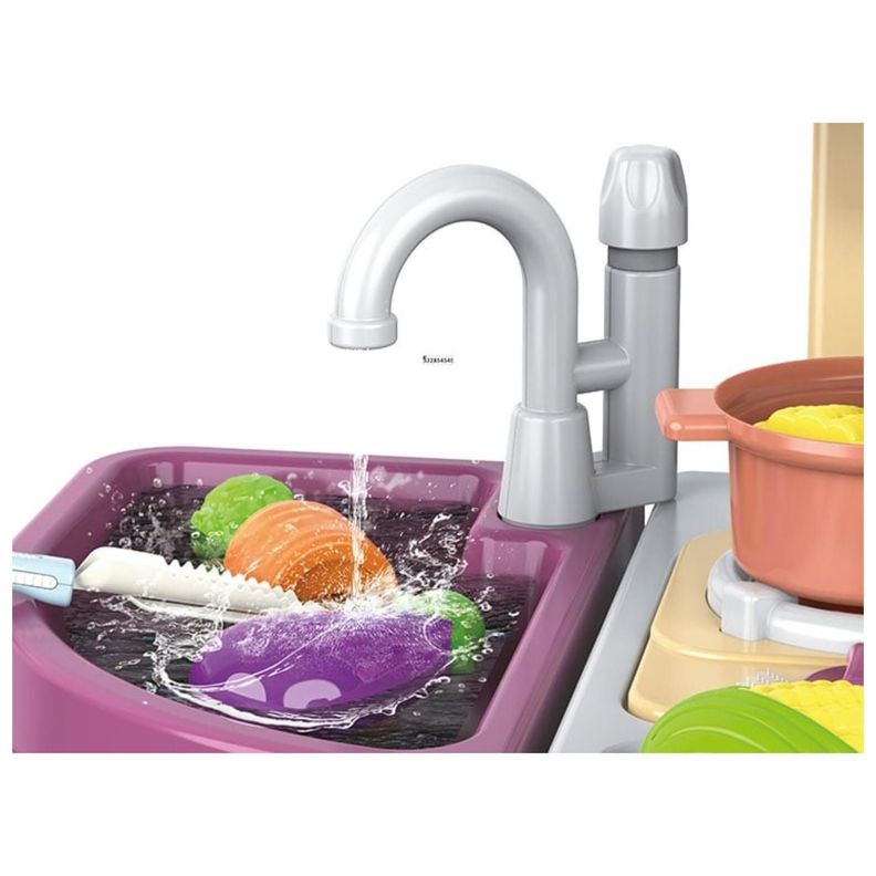 Juguete Set Maleta Cocina 49 Piezas 2 En 1 Infantil Rosa-3