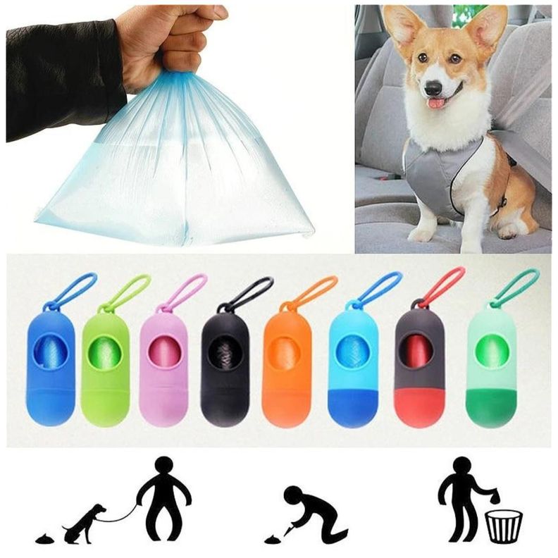 Dispensador De Bolsas Para Desechos Fecas Para Mascotas-4