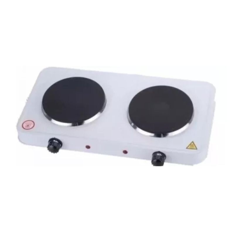 Cocina Cocinilla Electrica Encimera 2 Platos 2000W Blanco-0