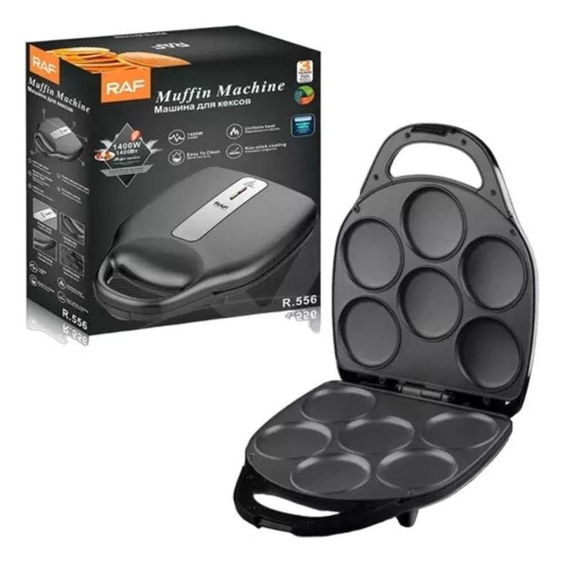 Maquina De 6 Muffins Mini Panqueques Pasteles 1400W R556 Raf-3