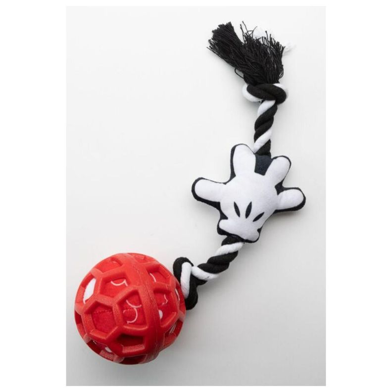 Juguete Interactivo Para Mascotas Cuerda Y Pelota Rojo MM-2