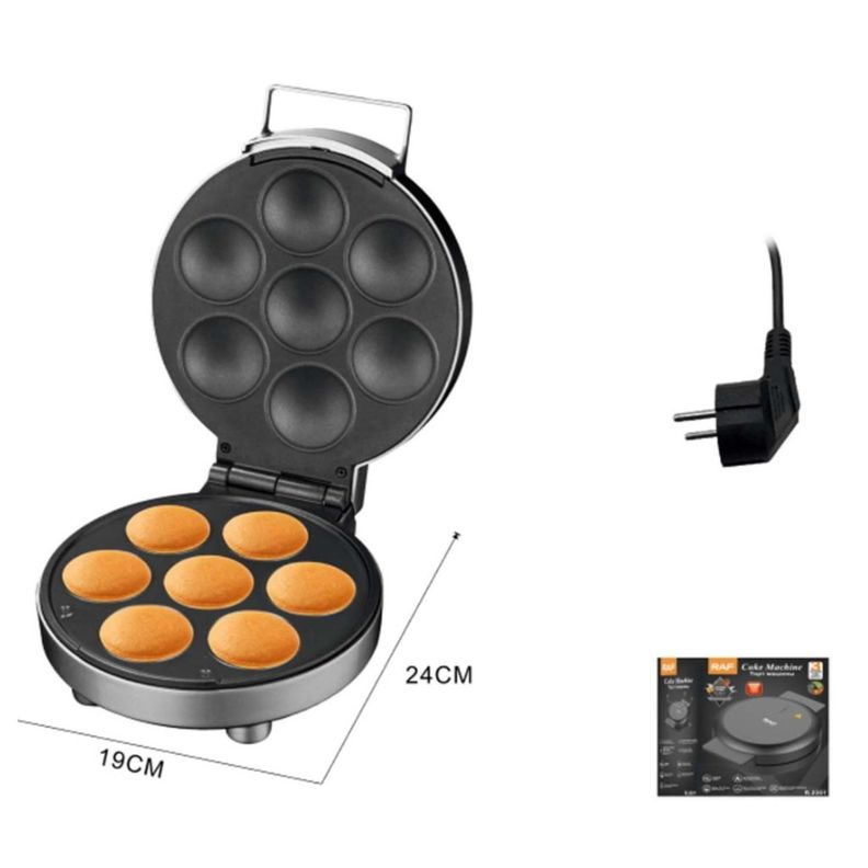 Maquina De 7 Cupcakes Pasteles 1000W Negro R2201 Raf-2