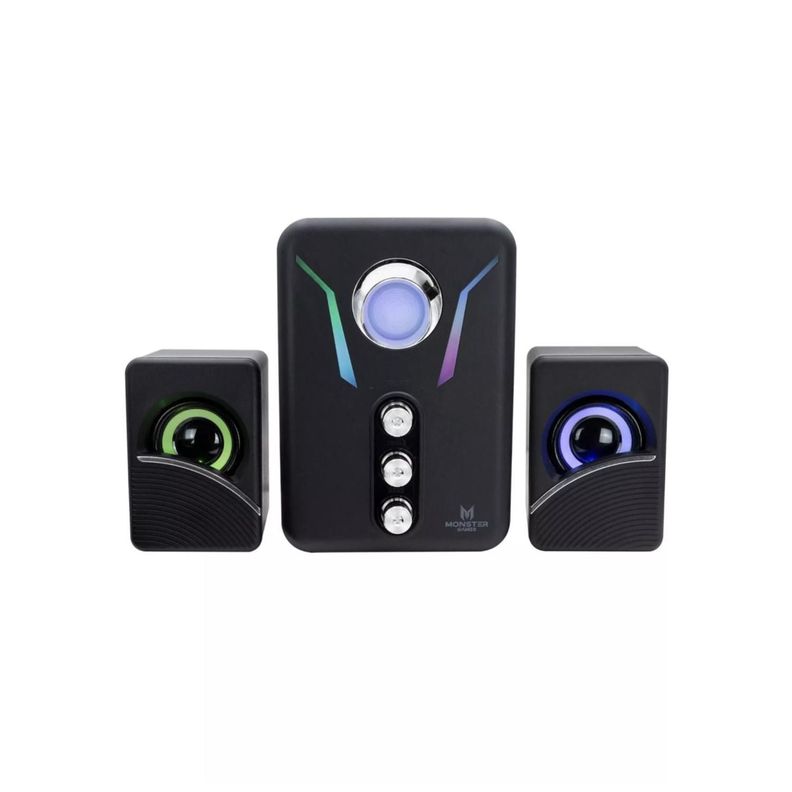 Sistema De Sonido Subwoofer AUX USB Firing 2.1 Monster Games